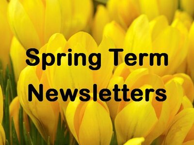 Image of Spring term newsletters.